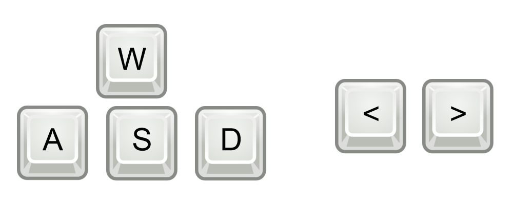 WASD, Left Arrow, Right Arrow